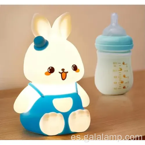 Adorable luz de silicona nocturna con diseño de conejo